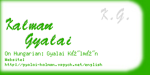 kalman gyalai business card